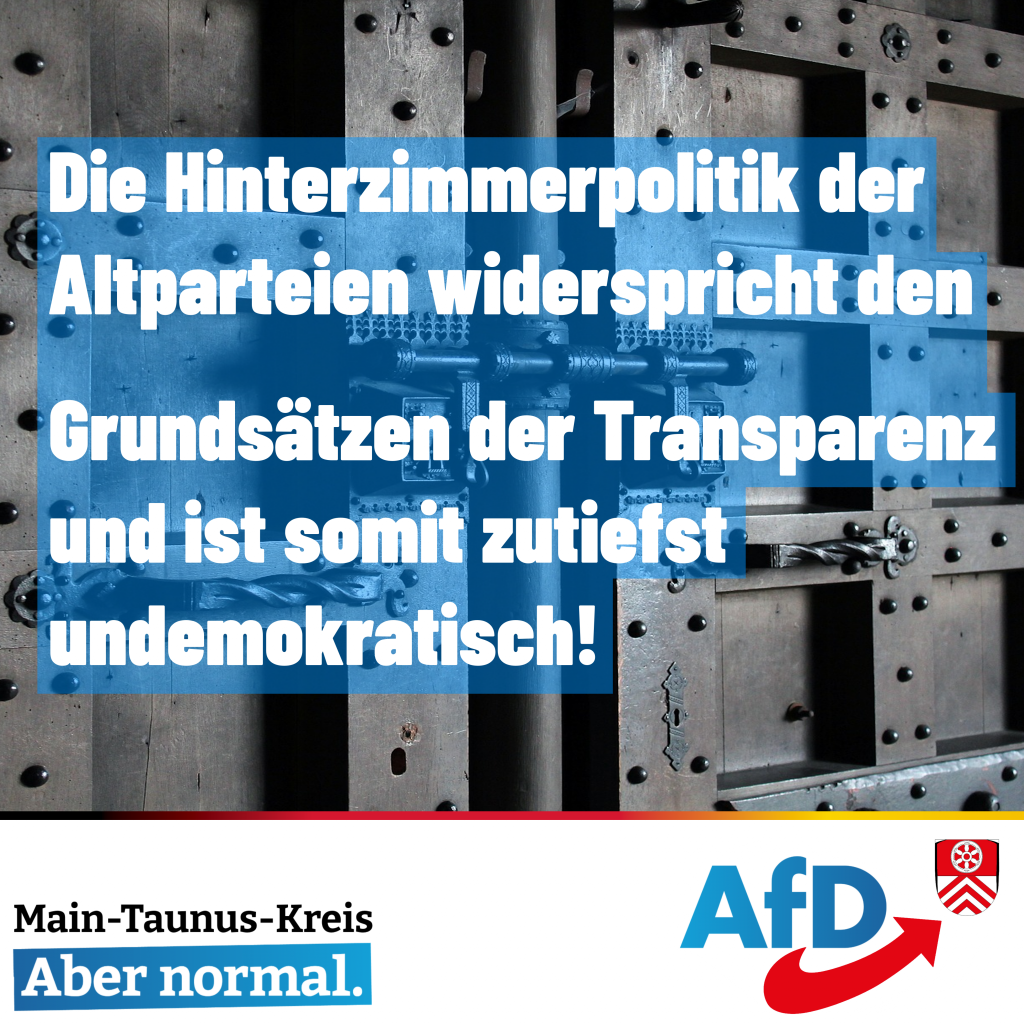 Die Hinterzimmerpolitik der Altparteien