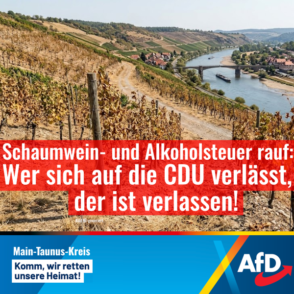 Erhöhung der Schaumwein- und Alkoholsteuer um 20% beschlossen